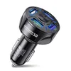 4 USB QC3.0 Car charger universal fast 7A Quick adapter mobile phone charger For iPhone Xiaomi Plus Samsung With Retail Box