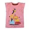 T-shirt casual da neonata T-shirt da ragazza per bambina T-shirt da ragazza estiva da principessa T-shirt animale da cartone animato per bambini Top in cotone 210413