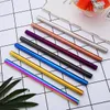 215*12mm 304 Colorful Stainless Steel Straw Reusable Drinking Straws Straight Metal Straw Tea Coffee Tools