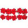 2m 10led Christmas Flanel Flower Light String Kerstdecoratie voor Home 2022 Kerst Ornamenten Natal Jaar Tafel Decor 211122