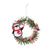 PVC Çelenk Noel Süsleme Kardan Adam Ayı Geyik Küçük Garland Yapay Çiçekler Santa Claus Süsler