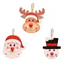 Wooden Christmas Decorations Light Pendants Santa Snowman Moose Shaped Warm Lights New Year Home T2I52975