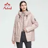 Astrid Women's Spring Autumn Quilted Jacket Windproof Warm with hood zipper Coat Women Parkas Casual Outerwear AM-9508 210819