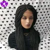 2021 mode tressé boîte tresses perruques haute température fibre cheveux synthétique avant de lacet perruque pour les femmes noires américaines