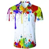 Shirt Men Summer Casual Beach -shirts voor ananasprint Hawaiian Aloha Party Holiday Fancy Street Short Sleeve L0513 Men's