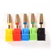 Nail Art Equipment 5 In 1 Carbide Drill Bit Two-way Tapered Milling Cutters For Gel Polish Remover Electric Manicure Files Prud22