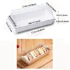 Transparent Sandwich Packaging Box Durian Cake Chocolate Bread Oil-proof Packing Boxes Picnic Vegetable Salad Storage Case BH5808 WLY