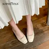 SOPHITINA Prägnante Damenpumps aus echtem Leder, handgefertigte Schuhe, dicker Absatz, All-Match-Stil, zwei Arten von Abnutzung, TPR-Damenschuhe SO997 210513