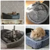 Letto per gatti a forma di cuore per animali domestici per cani in cotone velluto morbido gattino cucciolo che dorme cuccia calda nido accessori 211006