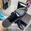 Designer- czarna skórzana kolano wysokie buty dla kobiet Sqaure obcasy damskie buty do butów