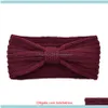 Hoofdbanden Haar sieraden sieraden28 Kleuren Winter gebreide hoofdband Vrouwen oor warmere knoop Haarband Lady Haak brede stretch hoofdwrap Turbans TT