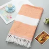 Serviette de plage turque en gros gland coton tissu adultes motif géométrique haute qualité été serviettes de bain RRD13055