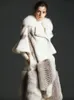 Women's Fur Faux Arlenesain Custom 2022 Design Three Color Mink Patchwork Women Coat