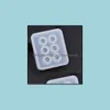 Molds Jewelry Tools & Equipment Transparent Rec Sile Bead Mod Square Ball 6 Holes Diy Mold Resin For Drop Delivery 2021 Lcypq