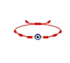 Handwoven Charm Bracelets Lucky Red String Blue Turkish Evil Eye Pendent Bracelet Jewelry For Women Wholesale