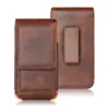 Universal Leather Vertical Waist Cases Belt Clip Holster Pouch Carrying Bag For 3.5-6.8 inch Phone iPhone 15 14 13 12 Pro Max Samsung S22 S23 S24 Ultra Huawei MOTO LG