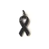 Charmes 5pcs Cancer du sein Conscience du ruban Charme pour les femmes Bracelet Collier Faire des bijoux en laiton d'or