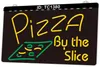TC1380 Pizza von der Slice Bar Pub Dual Color Light Zeichen LED 3D -Gravur Großhandel Einzelhandel