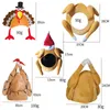 Date Thanksgiving Halloween Noël Dinde Jambe Poulet Chapeaux Chapeau De Noël Cadeau De Fête pour Enfants Adultes C70814A