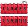 6/12 stks Volwassenen Voetbal Pinnies Sneldrogend Voetbal Team Jerseys Basketbal Training Genummerde Bibs Practice Sports Vest