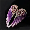 Pins, Brooches Jewelry Kawaii Angle Wing Enamel For Women Men Vintage Hijab Pins Shiny Hats Aessories Bags Bijoux Statement Brooch Drop Deli