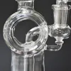 Tubulação de fumo transparente Bonito reciclador Óleo de vidro Dab equipamentos de água Percolador tubulações de água 7,6 polegada grossa curvatura brinquedo vidro bongs articulação com 14mm clear tigela para fumantes presente