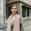 Wool knitting pink black khaki Women 's wool knitted Candy colors scarves Soft Comfortable thick warm Handmade scarf