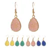 Eenvoudige kleurrijke Druzy Vergulde Dangle Earring Sieraden voor Dames Girl Party Club Decor Mode-accessoires