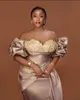 2022 Plus Size Arabic Aso Ebi Stylish Sexy Lace Prom Dresses Beaded Sheath Evening Formal Party Second Reception Birthday Bridesmaid Engagement Gowns Dress ZJ203