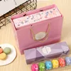 Macaron Packaging Wedding Party Gift Laser Paper Boxes 6 Grids Choklad Cookie Packing Box