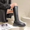 2021 frauen Gummi Stiefel Stiefel-frauen Schuh Frau Winter Schuhe Low Heels booties Runde Kappe Regen Mittlere Waden herbst