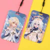 キーチェーンGenshin Impact Keychain Card Cover Women Hu Tao Holder for Man Fashionかわいいクリエイティブクレーバスセット