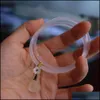 Armreif Armbänder Schmuck Ein Paar Natürliche Weiße Chalcedon Jade Achat Armband Für Frauen Drop Lieferung 2021 C7Bqj