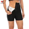 Body Shaper Hot Sweat Shorts Byxor Femme Viktminskning Slimming Hög midja Bastu Effekt Shapewear Workout Legging för kvinnor