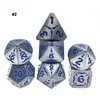 7pcsset Metal Dice Cool Eagle Series Board Game Polyhedral Spela Games DICES SET med Retail Package A183263494