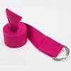 Yoga Stretch Strap D-Ring Buckle Cinture Palestra Attrezzature per il fitness Strumenti per la perdita di peso a forma di donna Cinture per esercizi in cotone durevole Corda 509 Z2