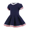 Einzelhandel, Baby Girls Navy Kragen Colorcollegiate Prinzessin Kleid kausale Kleider Kinder Modedesigner Kleidung Kinder Bo336859