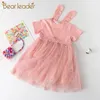 Mädchen Süße Kleider Sommer Kinder Cartoon Hase Prinzessin Kleid Kinder Pailletten Kostüme Baby Vestidos 3-7Y 210429