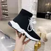 2022 Par Speed ​​Women Sticked Socks Shoes Men Tup Sole Casual Sneakers Top Designer Man Woman Runners Trainers Shoe S Brand Couples Sneaker Stor storlek 35-46