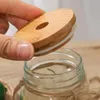 Bamboo Cap Lids 70mm 86mm Reusable Wooden Mason Jar Lid with Straw Hole and Silicone Seal Boutique 256938653