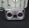 2021 colores de moda Banda de goma Gafas de color transparente Estuche para lentes Contactos Estuches para lentes con clip de pinzas