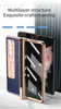 Plating Leather For Samsung Galaxy Z Fold 2 3 4 5 Fold3 Fold4 Fold5 Case Front Glass Film Pen Stand Double Hinge Protection Cover