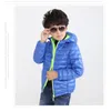 Meninos sólidos para baixo casaco para crianças jaqueta de inverno hoodies casacos menino parkas snowsuit de algodão outerwear 5 6 7 8 ano 210413