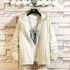 Women Basic Jackets Summer Colorful Reflective Causal Thin Windbreaker Hooded Coat Zipper Bomber veste femme 211029