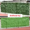 Artificial Leaf Garden staket Screening Roll UV Fade Protected Privacy Wall Landscaping Ivy Panel Dekorativa blommor Wreaths2357
