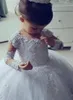 Vestidos de niña de flores para bodas Niños Niñas Pago Vestido Bow Cinta Piso Longitud Comunión Party Batos Puffy
