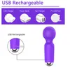 NXY Vibrators Draadloze Draagbare Mini Wand Massager Handheld Krachtige AV Massage Vibrators voor Back Neck Shoulder Clit Tepel Dames Sex Toy 0104