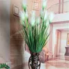 93cm 7Heads Large Artificial Tree Fake Reed Bouquet Onion Plants Potted Grass Real Touch Plastic Plant For Outdoor Garden Decor 211104