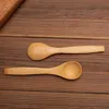 13.2 * 3cm Colher de bambu Sorvete Sorvete Honey Spoons Baby Spoons Cozinha usando pequena colher