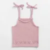 Bébé filles garçons ensembles de vêtements doux né ensemble coton tricoté nœud papillon conception jarretelle chemise + short costume 210521